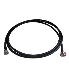 RF Low PIM 3 Meter Jumper 1/2'' Super Flexible Coaxial Cable With DIN Male Right Angle To DIN Female Connector